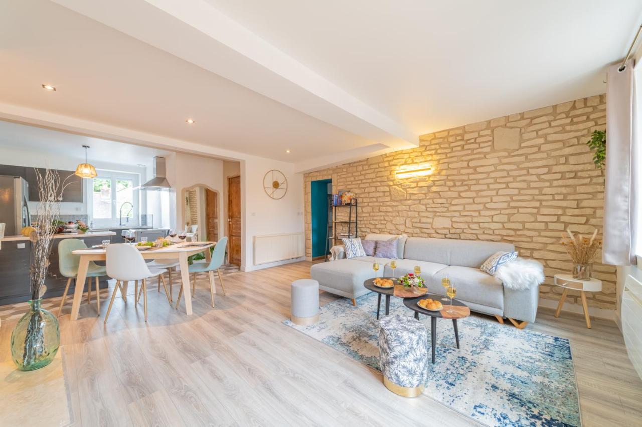Cote Cour, 3 Chambres, Terrasses, Jardin Prive Avec Terrain De Petanque, Cave Voutee Corgoloin Kültér fotó
